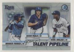 Wander Franco, Kevin Padlo, Vidal Brujan Baseball Cards 2020 Bowman Chrome Talent Pipeline Trios Prices