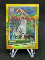 Giannis Antetokounmpo [Gold] #29 Basketball Cards 2020 Panini Donruss Optic Prices