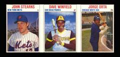 Dave Winfield, John Stearns, Jorge Orta [Hand Cut Panel] Baseball Cards 1979 Hostess Prices