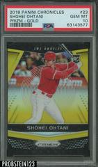 Shohei Ohtani [Gold] Baseball Cards 2018 Panini Chronicles Prizm Prices