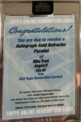 Mike Trout [Gold] #CBA-MT Baseball Cards 2022 Topps Chrome Black Autographs Prices