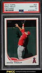 Mike Trout [Catching] #27 Baseball Cards 2013 Topps Prices