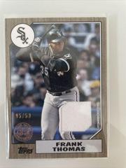 Frank Thomas [Gold] #87R-FT Baseball Cards 2022 Topps 1987 Relics Prices