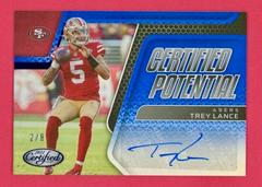 Trey Lance [Blue] #CPS-TRL Football Cards 2022 Panini Certified Potential Signatures Prices