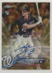 Andrew Stevenson [Gold Wave Refractor] #RA-AS Baseball Cards 2018 Topps Chrome Rookie Autograph Prices