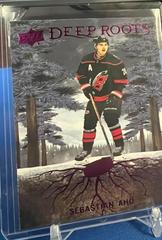 Sebastian Aho [Purple] Hockey Cards 2023 Upper Deck Deep Roots Prices