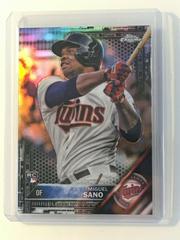 Miguel Sano [Black Refractor] #104 Baseball Cards 2016 Topps Chrome Prices