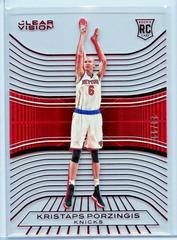 Kristaps Porzingis [White Jersey] #116 Basketball Cards 2015 Panini Clear Vision Prices