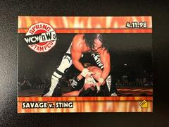 Savage vs Sting #S4 Wrestling Cards 1999 Topps WCW/nWo Nitro Stickers Prices