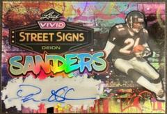 Deion Sanders #SS-DS1 Football Cards 2023 Leaf Vivid Autographs Street Signs Prices