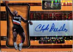 Clyde Drexler [Orange Pulsar] #IF-CDX Basketball Cards 2021 Panini Select In Flight Signatures Prices