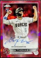 Alek Thomas [Red] Baseball Cards 2022 Topps Chrome Update Sapphire Rookie Autographs Prices