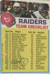 Oakland Raiders Football Cards 1973 Topps Team Checklists Prices
