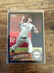 Tim Lincecum [Black Refractor] #15 Baseball Cards 2011 Topps Chrome Prices