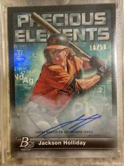 Jackson Holliday [Autograph] Baseball Cards 2023 Bowman Platinum Precious Elements Prices