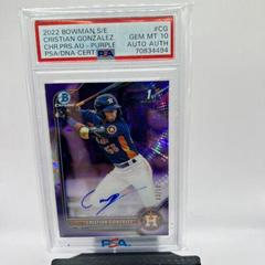 Cristian Gonzalez [Purple] #BSPA-CG Baseball Cards 2022 Bowman Chrome Sapphire Autographs Prices