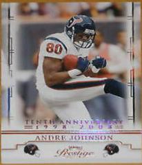 Andre Johnson #39 Football Cards 2008 Playoff Prestige Prices