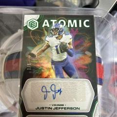 Justin Jefferson [Neon] #AA-JE Football Cards 2022 Panini Elements Atomic Autographs Prices