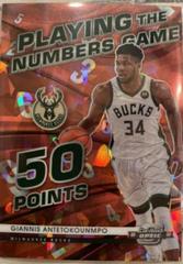 Giannis Antetokounmpo [Red Ice] #9 Basketball Cards 2021 Panini Contenders Optic Playing the Numbers Game Prices