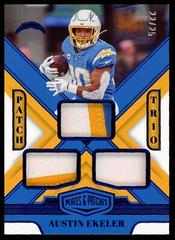 Austin Ekeler [Blue] #PT-AE Football Cards 2023 Panini Plates and Patches Patch Trio Prices
