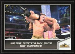 John Cena Defeats The Rock for the WWE Championship [Blue] #110 Wrestling Cards 2013 Topps Best of WWE Prices
