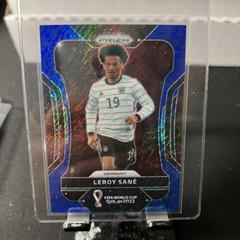 Leroy Sane [Blue Shimmer] #113 Soccer Cards 2022 Panini Prizm World Cup Prices