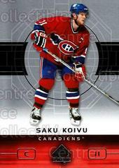 Saku Koivu Hockey Cards 2002 SP Authentic Prices