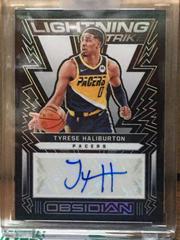Tyrese Haliburton Basketball Cards 2021 Panini Obsidian Lightning Strike Signatures Prices