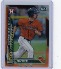 Kyle Tucker [Orange] Baseball Cards 2016 Bowman Scouts' Top 100 Prices
