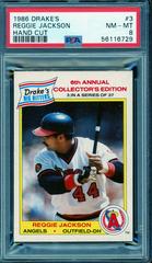 Reggie Jackson [Hand Cut] #3 Baseball Cards 1986 Drake's Prices