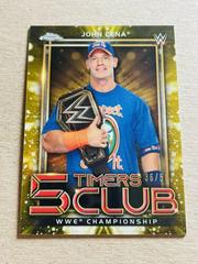 John Cena [Gold Refractor] Wrestling Cards 2021 Topps Chrome WWE 5 Timers Club Prices