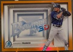 Wander Franco [Orange Refractor] #B3D-1 Baseball Cards 2022 Bowman in 3D Prices