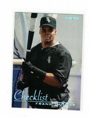 Frank Thomas [Checklist Tiffany] #U250 Baseball Cards 1996 Fleer Update Prices