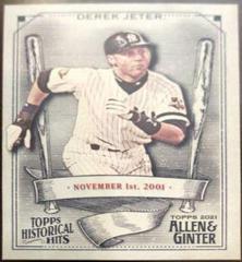 Derek Jeter #HH-7 Baseball Cards 2021 Topps Allen & Ginter Historic Hits Prices