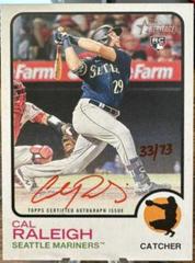 Cal Raleigh [Special Edition Red Ink] Baseball Cards 2022 Topps Heritage Real One Autographs Prices