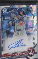 Alex De Jesus [Atomic Refractor] #CPA-AD Baseball Cards 2022 Bowman Chrome Prospect Autographs Prices