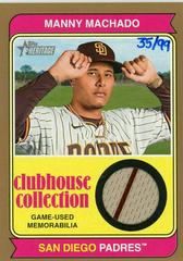Manny Machado [Gold] #CCR-MM Baseball Cards 2023 Topps Heritage Clubhouse Collection Relics Prices