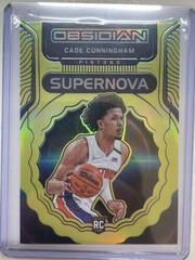 Cade Cunningham [Yellow Flood] #4 Basketball Cards 2021 Panini Obsidian Supernova Prices