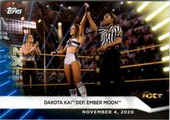 Dakota Kai def. Ember Moon [Blue] #90 Wrestling Cards 2021 Topps WWE Women's Division Prices