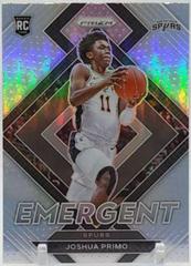 Joshua Primo [Silver Prizm] Basketball Cards 2021 Panini Prizm Emergent Prices