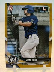 Micah Bello [Gold] Baseball Cards 2018 Bowman Draft Prices