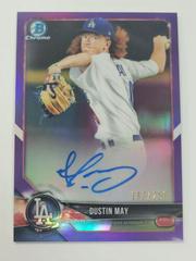 Dustin May [Purple Refractor] #BCPA-DM Baseball Cards 2018 Bowman Chrome Prospects Autographs Prices