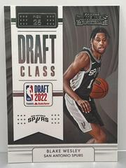 Blake Wesley #24 Basketball Cards 2022 Panini Contenders Draft Class Prices