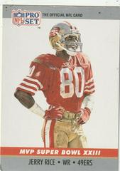 Jerry Rice #23 Football Cards 1990 Pro Set Super Bowl MVP Prices