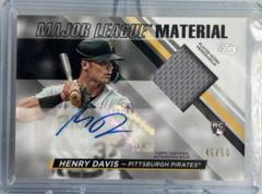 Henry Davis #MLMA-HD Baseball Cards 2024 Topps Major League Material Autograph Prices