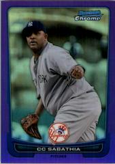 CC Sabathia [Purple Refractor] #26 Baseball Cards 2012 Bowman Chrome Prices