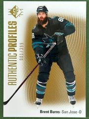 Brent Burns [Gold] #AP-12 Hockey Cards 2021 SP Authentic Profiles Prices