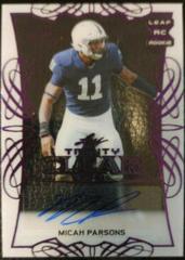 Micah Parsons #CA-MP1 Football Cards 2021 Leaf Trinity Clear Autograph Prices