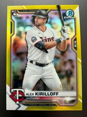 Alex Kirilloff [Yellow Refractor] #3 Baseball Cards 2021 Bowman Chrome Prices
