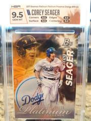 Corey Seager [Orange] Baseball Cards 2017 Bowman Platinum Presence Prices